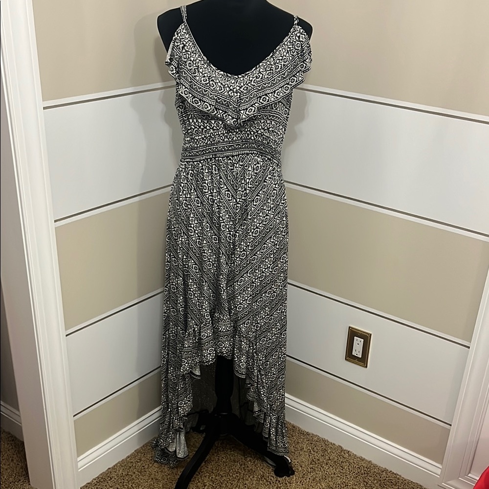 Express Black and White High Low Dress